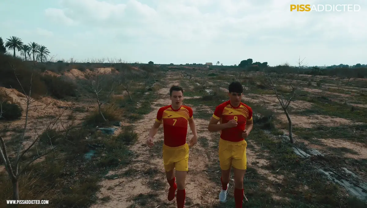 Young Socker Player Drinks His Teammate's Piss